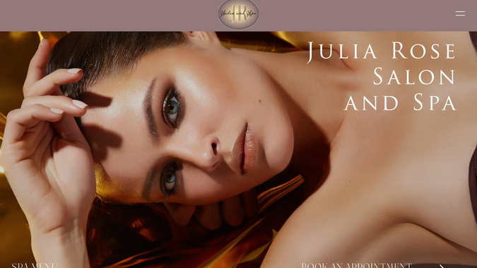 JR Salon and Spa 2: I created the logo and website for this salon and spa, as well as added a services page so that members can book directly online.