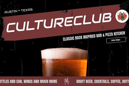  Culture Club Austin: Website design for a classic rock inspired bar & pizza kitchen site