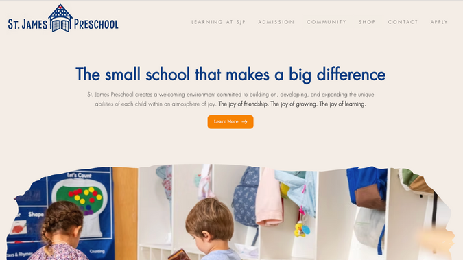 St. James Preschool: Website Redesign for a preschool