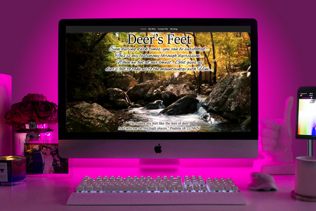 Deers Feet: Custom Wix Website Design by TonyasDynamicDesigns
for a Christian Website