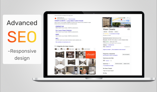 ViSSER CLOSETS: The focus of this project was on SEO, with careful attention paid to optimizing the site's structure, content, and metadata to attract more traffic from search engines. 

By conducting thorough keyword research and implementing a range of on-page and off-page optimization tactics, we were able to significantly improve the site's search engine rankings and increase organic traffic. 

We improved alt-texts for images, meta titles and meta descriptions, and title hierarchy inside the page.