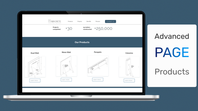 Hybricrete: The website features a modern and clean design that is both visually appealing and user-friendly. The layout is organized and easy to navigate, allowing users to find the products they need quickly and efficiently. The use of high-quality images and graphics showcases products in a professional and engaging way, making it even more attractive to potential customers. 

The website is fully responsive, making it accessible and easy to use on any device, from desktop to mobile.