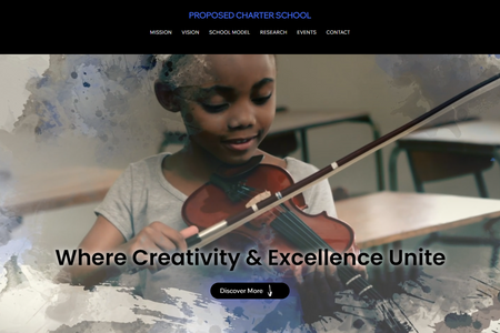 Impact STL Arts Academy: Landing page for a Charter School that is planning to launch in St. Louis, MO