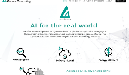 Golana Computing: Golana Computing est une start-up Grenobloise issue du laboratoire Spintec-CNRS. 
Elle a fait appel à l’agence 24-7 pour créer un site internet présentant son projet de neurone magnétique.