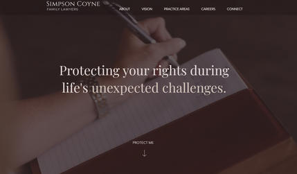 Simpson Law Group: Law firm that accomplishes compassion and confidence for tone of voice.