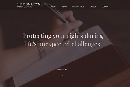 Simpson Law Group: Law firm that accomplishes compassion and confidence for tone of voice.