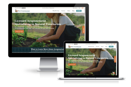 Best Acupuncture: Migration from WordPress to Wix with a custom design completed during our Essentials Program which includes a website & marketing funnel for consistent business.
