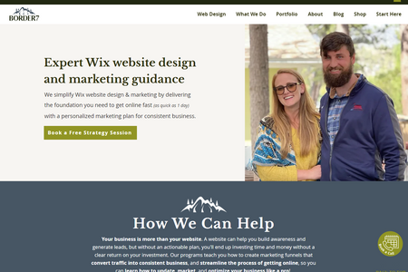 Border7 Studios: Our own website is proudly built on Wix. We are Wix Legend Experts that have been in business for 18 years. Husband & Wife team with a proven process to help you get online fast with consistent business through your website.