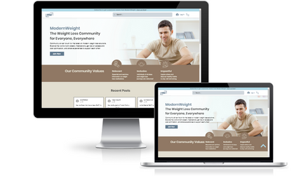 ModernWeight: Website in a Day build for weight loss community.