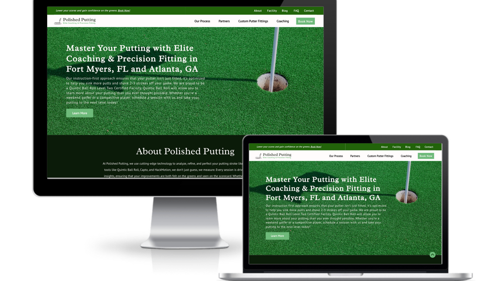 Polished Putting: Custom Wix website built in just one day for golf business