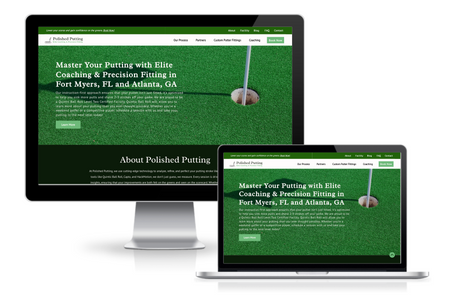 Polished Putting: Custom Wix website built in just one day for golf business