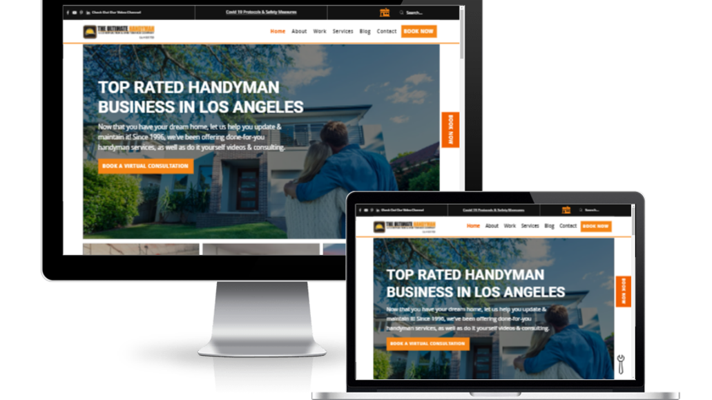 Ultimate Handyman: Website in a Day and marketing coaching to help client increase search engine visibility and organic traffic.