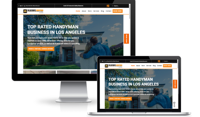 Ultimate Handyman: Website in a Day and marketing coaching to help client increase search engine visibility and organic traffic.