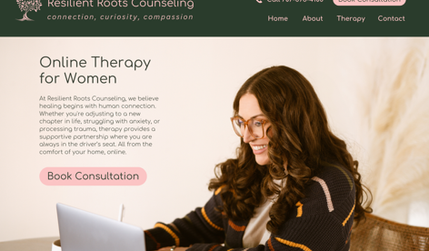 Teletherapy: Online Therapist integrated with their EHR, with custom logo, and branding guidelines.