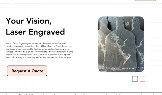 Laser Engraving: Advanced Business site with dynamic portfolio for a local business who delivers custom engraving products nationwide. Zapier and QBO integration.