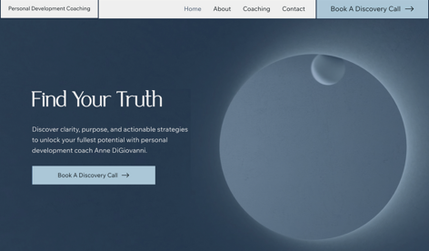 Business Coach: Rebrand, logo design and booking website for a business and life coach.