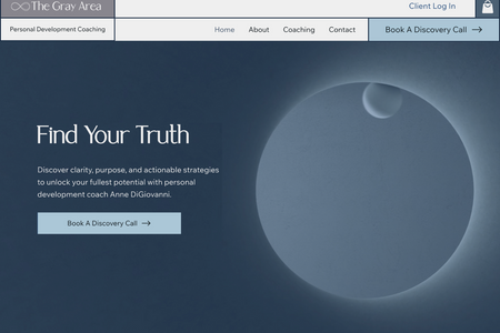 Business Coach: Rebrand, logo design and booking website for a business and life coach.