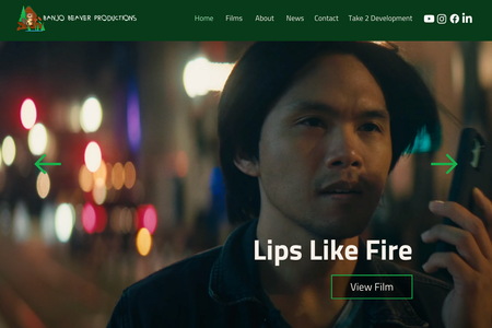 Indie Film Production: Advanced Portfolio built on Wix Studio with custom Content Management Database and coding.