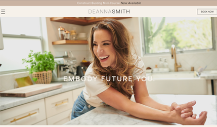 Embody Future You.: Life Coach Website Design