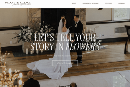 Root Studio Flowers: Sophisticated website for Wedding Florist.

I created a visually stunning and sophisticated website that mirrors the beauty and elegance of their floral arrangements. Specializing in luxury floral designs for weddings, the florist needed a website that would captivate couples looking for exquisite floral arrangements to elevate their special day.