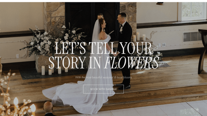 Root Studio Flowers: Sophisticated website for Wedding Florist.

I created a visually stunning and sophisticated website that mirrors the beauty and elegance of their floral arrangements. Specializing in luxury floral designs for weddings, the florist needed a website that would captivate couples looking for exquisite floral arrangements to elevate their special day.