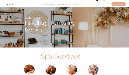 Advanced Website: I had the pleasure of assisting Ashley in updating her spa's site design and creating her logo. Furthermore, I crafted a custom footer design, while also providing support in implementing the booking function and expanding the range of services offered.