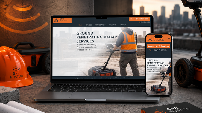 Advanced Website Design – Ground Penetrating Radar Services: Advanced website design for a technical services company, transforming specialized offerings into a modern, professional, and easy-to-navigate digital experience.