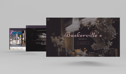 Baskerville's: A true hidden-gem in the heart of Bury St. Edmunds, Baskerville's offers both its Underground Bar experience as well as the Gin Lounge. 

In need of a complete revamp, our team at Dimension Creative worked with owner Maxima to create a user-centric and future-proofed site that's really rather beautiful. 