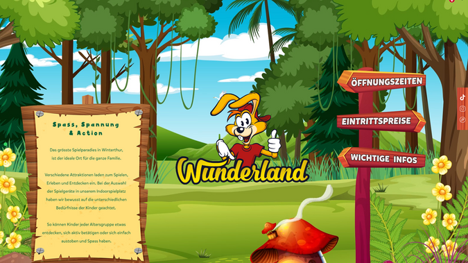 Wunderland Winterthur: Our track record in generated revenue for Wunderland Winterthur illustrates our commitment to comprehensive solutions and transformative results.

Tasked with revitalising their brand identity, we embarked on a journey to redefine Wunderland Winterthur's image from the ground up. With a dedicated team of experts, we crafted a new branding strategy that captured the essence of their vision.

From logo design to animation and storytelling, every element was meticulously curated to resonate with their audience and evoke a sense of wonder and excitement.

Recognising the importance of a strong online presence, we undertook the challenge of redesigning and developing a brand-new website for Wunderland Winterthur. This involved not only aesthetic enhancements but also the implementation of automation processes to streamline their operations and enhance user experience. 

Our efforts bore fruit as we witnessed an astounding surge in engagement, with over 1500 new interactions generated within a span of six months. Yet, our work didn't stop there.

Additionally, our collaboration extended to video production, further amplifying their brand message and captivating their audience through dynamic visual storytelling.

Through our holistic approach and unwavering dedication, we've transformed Wunderland Winterthur's brand landscape, setting them on a trajectory of sustained growth and success. This partnership exemplifies our ethos of turning clients into valued partners, as we work hand in hand to achieve remarkable results.