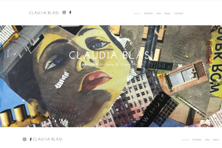 Künstlerin - Claudia Blaesi: Redesign der Webseite für die renommierte bildende Künstlerin & Visual Artist Claudia Bläsi.