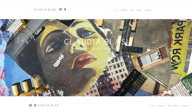 Künstlerin - Claudia Blaesi: Redesign der Webseite für die renommierte bildende Künstlerin & Visual Artist Claudia Bläsi.