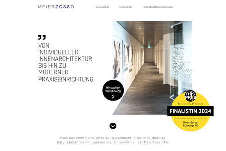 Meierzosso - Fachplaner (Architekturbüro) für Praxisplanung: Für eines der renommiertesten Architekturbüros aus der Schweiz durften wir, bis zu einer Änderung der Geschäftsleitung, für 3 Jahre die SEO-Optimierungen für die Schweiz und Deutschland übernehmen. Mit Ranking Ergebnissen von Platz 1-3. 