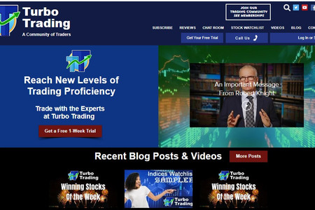 Turbo Trading: Interactive website for stock market traders. Chat room, shopping cart for subscriptions, affiliate program, new content daily, members-only pages.