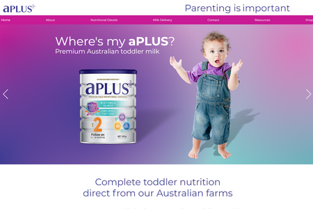 aPLUS Milk: A site that appeals to parents with heaps of great information about keeping kids nourished.