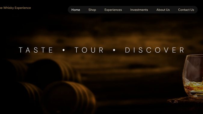 The Whisky Experience: Thw Whisky Experience is a eCommerce and Events website built on Wix Studio