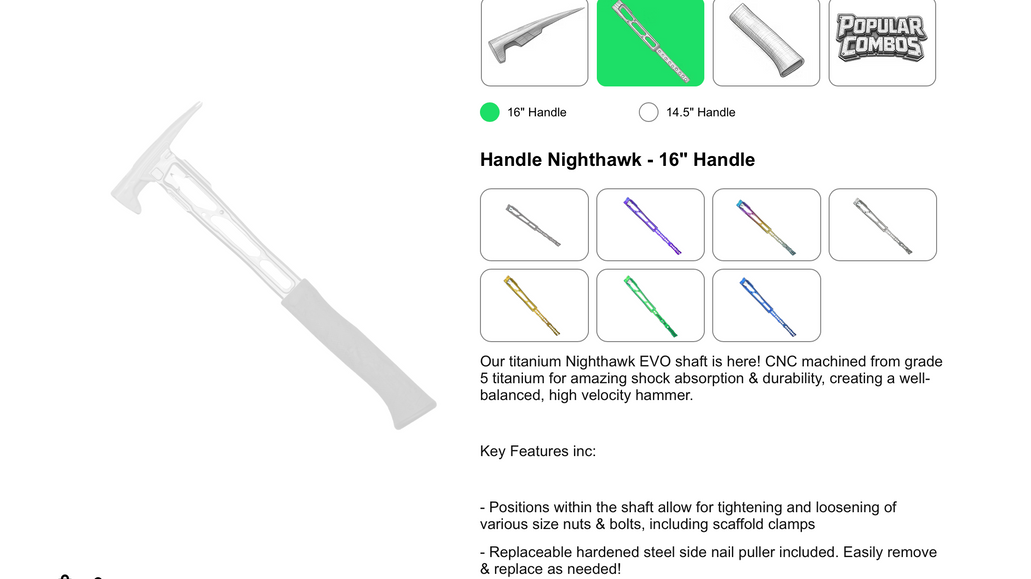 Kinetic Customs : Custom Product Configurator - Kinetic Customs

Kinetic Customs needed more than a standard product page. They needed a fully custom configurator that let customers build their own hammer from individual components, with accurate stock visibility and correct VAT display across different countries.

We designed and built the entire feature from scratch within Wix Editor, no third-party plugins, no workarounds. The build includes a component-level stock management system and dynamic pricing logic that adjusts VAT based on the customer's location.

The result is a clean, intuitive builder that handles real commercial complexity while feeling simple to use.

Platform: Wix Editor
Services: UX Design, Custom Development, Stock Management, International Tax Logic