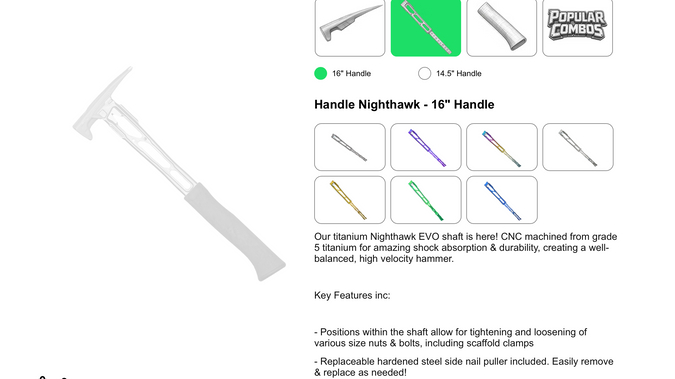 Kinetic Customs : Custom Product Configurator - Kinetic Customs

Kinetic Customs needed more than a standard product page. They needed a fully custom configurator that let customers build their own hammer from individual components, with accurate stock visibility and correct VAT display across different countries.

We designed and built the entire feature from scratch within Wix Editor, no third-party plugins, no workarounds. The build includes a component-level stock management system and dynamic pricing logic that adjusts VAT based on the customer's location.

The result is a clean, intuitive builder that handles real commercial complexity while feeling simple to use.

Platform: Wix Editor
Services: UX Design, Custom Development, Stock Management, International Tax Logic