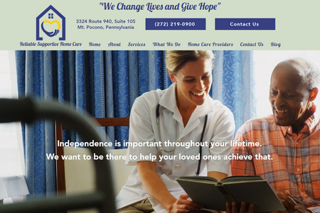 Reliable Supportive Health Care: Very descriptive website. Chuck full of helpful information.