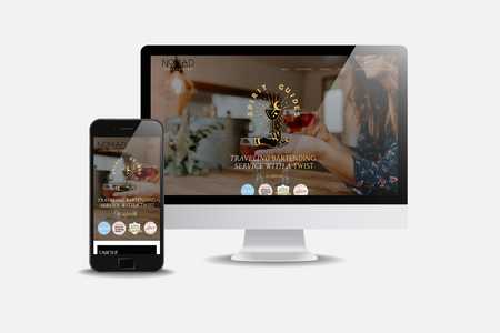 Nomad Cocktail Co.: Complete website redesign, custom graphic design and more.