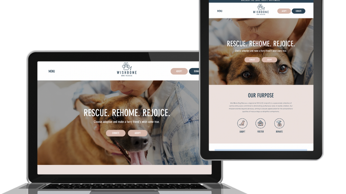 WishBone Dog Rescue: Website and branding package. WishBone Dog Rescue, a registered 501(c)(3) nonprofit, is a passionate collective of canine enthusiasts committed to diminishing euthanasia rates in nearby shelters. Our mission extends beyond advocacy, aiming to elevate appreciation for the extraordinary qualities of rescue dogs as delightful companions.