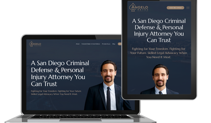 Angelo Reyes Law: Advanced Wix Studio Website with brand implementation for this San Diego attorney.