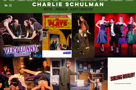 Charlie Schulman : Charlie wanted a dynamic site that showed off his work and his teaching and consulting classes. I also created original poster art for his work