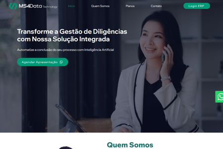 MS4Data Technology: Site Institucional ERP