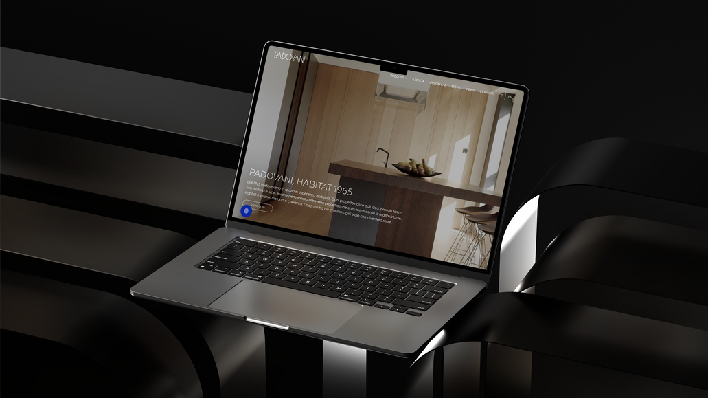 Padovani Habitat 1965: Padovani è uno studio di progettazione attivo nel settore dell’interior design residenziale e commerciale. Il progetto ha previsto la realizzazione del nuovo sito web su Wix Studio, con l’obiettivo di rafforzare il posizionamento come studio di design e non come semplice punto vendita. L’intervento ha incluso la riorganizzazione completa dei contenuti, l’ottimizzazione dei testi in ottica SEO e la definizione di un’identità digitale coerente con il nuovo payoff “Habitat”. Un’esperienza web essenziale, contemporanea e orientata alla valorizzazione del metodo progettuale e delle tecnologie immersive adottate dallo studio.