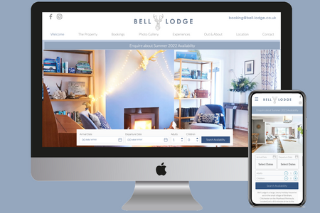 Holiday Online Bookings: Bell Lodge is a large holiday let which offers online bookings directly on the website as well as full reservation integration with Hotel Runner Wix's Channel Manager partner enabling the client all real-time reservations on partner sites like  AirBNB, Booking.com, Holiday lettings etc..