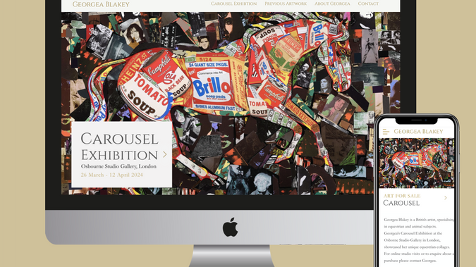 Artist Georgea Blakey: Georgea Blakey is a British portrait artist, specialising in equestrian and animal subjects. Georgea has taken on an assortment of commissions ranging from intimate portraits to large-scale murals for high-profile and celebrity clients.