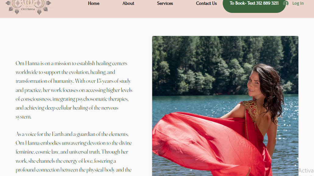 Light and sound therapy Coach: Johanna offers sound and light healing services along with secondary services, focusing on holistic wellness and personal growth. The main goal of her website was to provide comprehensive information about her services and allow clients to easily book and make payments online.

Approach:

Informative Content: The website featured detailed descriptions of Johanna's services, her expertise, and the benefits clients could expect from sound and light healing. This information helped educate potential clients and build credibility for Johanna's business.

User-Friendly Design: The website was designed with intuitive navigation and a clean layout, making it easy for clients to find relevant information and explore Johanna's services.

Integrated Booking System: A seamless online booking and payment system was incorporated into the website, allowing clients to quickly and easily schedule appointments and make payments without any hassle.

SEO Optimization: The website's content and structure were optimized for search engines, ensuring that potential clients could easily discover Johanna's services. 
