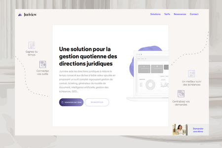 Juriview: Site internet avancé avec Wix Studio.