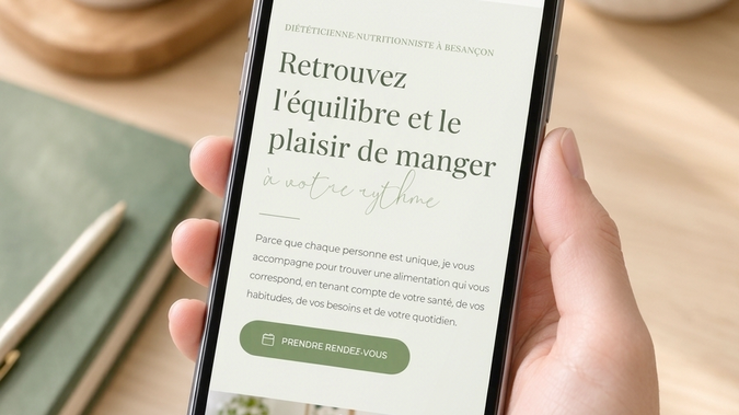 Axelle Gavat: Site internet Wix Studio pour cette diététicienne à Besançon.