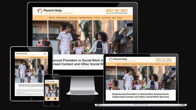 Parent-Help UK: Elizabeth contacted me seeking help with her business, Parent-Help, which provides support for families and parents facing various challenges. She had a WordPress site created by a freelancer from Fiverr, but it was not only unprofessional in appearance but also dysfunctional.

Initially, Elizabeth wondered if I could enhance her existing website. However, I suggested a fresh start would be more beneficial. Given the range of services she offers and the need for multiple forms to gather data from clients and employees, we were looking at a complex build of approximately 25 pages.

After launching the new website, Parent Help transitioned from being Elizabeth's side project to her primary occupation, allowing her to leave her day job and invest her full energy into her enterprise. It's gratifying to know the website I developed played a role in her business flourishing.